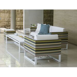 MamaGreen Stripe Aluminum Cushion Patio Lounge Set