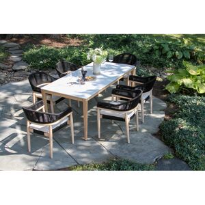 Outdoor Interiors Antique Wash Wood Patio Dining Set