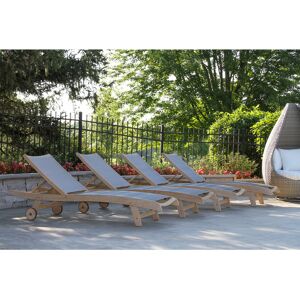 Outdoor Interiors Antique Wash Wood Patio Lounge Set