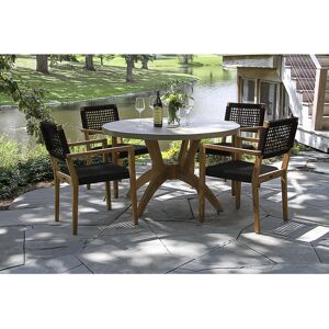 Outdoor Interiors Teak Rope Dining Set
