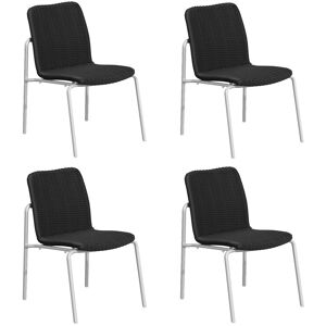 Oxford Garden Orso Wicker Shadow Stackable Patio Dining Side Chair Set of 4