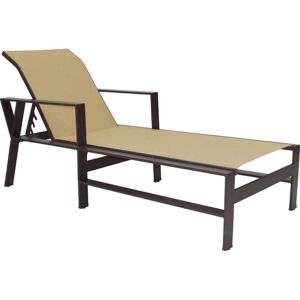 Castelle Trento Sling Dining Cast Aluminum Adjustable Patio Chaise Lounge