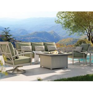 Castelle Biltmore Antler Hill Deep Seating Aluminum Fire Pit Outdoor Lounge Set