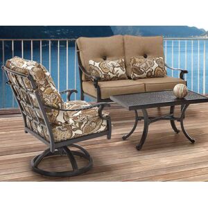 Castelle Monterey Cushion Cast Aluminum Conversation Patio Lounge Set