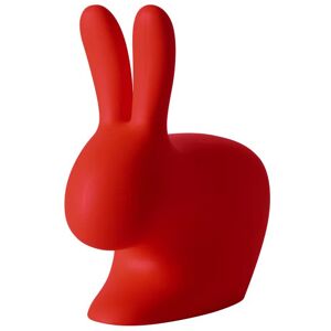 Qeeboo Outdoor Rabbit Red Recycled Plastic Lounge Chair
