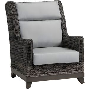 Ratana Boston Silver Ash Grey Aluminum Cushion Lounge Chair