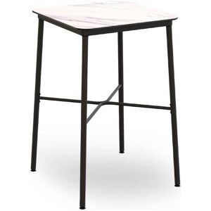 Resol Hub Square Bar Table 27x27 White Marble