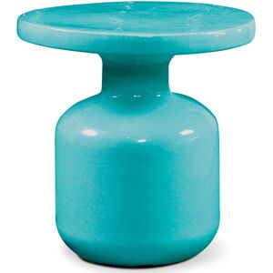 Seasonal Living Bottle Aquamarine Ceramic Round Accent Table