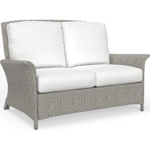 South Sea Rattan Juniper Bay Wicker Light Driftwood Outdoor Patio Loveseat