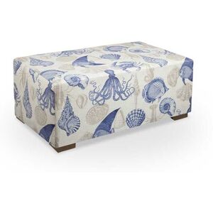 South Sea Rattan Rectangular Coffee Outdoor Patio Ottoman