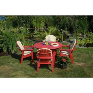 Seaside Casual Shellback Adirondack Recycled Plastic Outdoor Dining Set