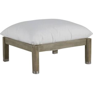 Summer Classics Monterey Teak Oyster Outdoor Patio Ottoman with Cushion