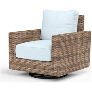 Sunset West Havana Tobacco Wicker Cushion Lounge Chair