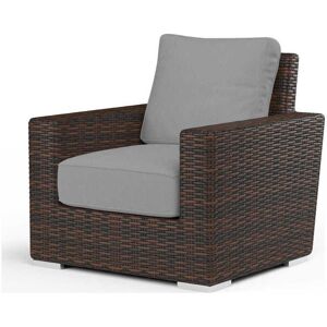Sunset West Montecito Cognac Wicker Cushion Lounge Chair