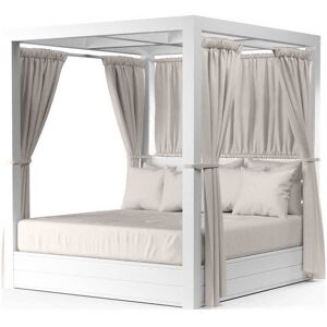 Sunset West Newport Frost Aluminum Cushion Lounge Bed