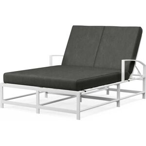 Sunset West Bristol White Aluminum Cushion Chaise Lounge