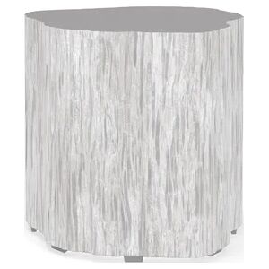 Sunset West Tree Resin Bone White Round Trunk Outdoor End Table