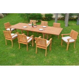 Teak Smith 9 Pieces 118" Rectangular Dining Set