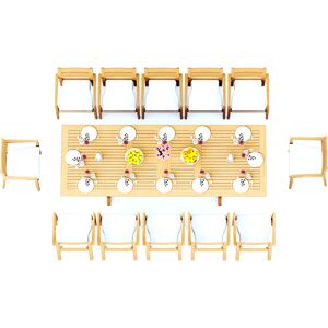 Teak Smith 13 Pieces 118" Rectangular Dining Set