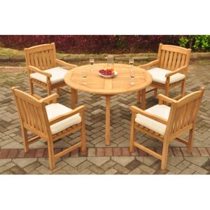 Teak Smith 5 Pieces 48" Round Dining Set