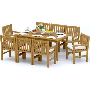 Teak Smith 9 Pieces 71" Rectangular Dining Set