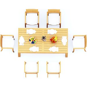 Teak Smith 7 Pieces Canberra 86" Rectangular Dining Set