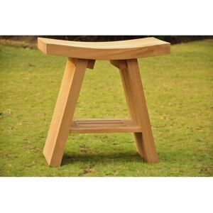 Teak Smith Asian Shower Spa Bench Stool Patio