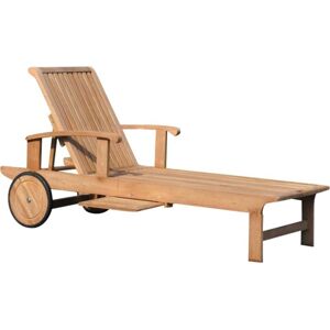 Teak Smith Sack Multi Position Sun Chaise Lounger Steamer with Tray