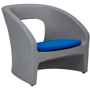 Tropitone Radius Marine Grade Polymer Resin Sand Outdoor Lounge Chair with Seat Pad
