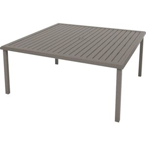 Tropitone Amici Aluminum Square KD Outdoor Dining Table with Umbrella Hole
