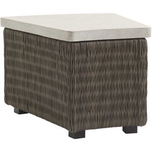 Tommy Bahama Outdoor Cypress Point Ocean Terrace Wicker Rectangular Wedge Table with Weatherstone Top