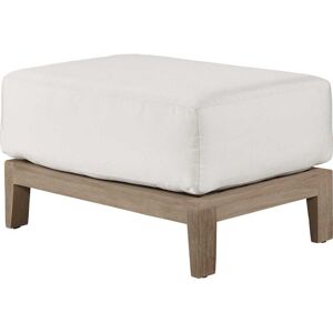 Coastal Living Outdoor Quick Ship La Jolla Weathered Teak Cushion Ottoman