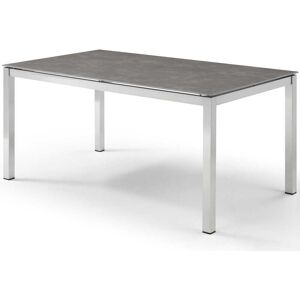 Whiteline Modern Living Outdoor Paola Light Grey Aluminum Rectangular Dining Table