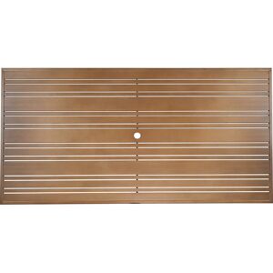 Woodard Extruded Aluminum Tri-Slat Rectangular Table Top with Umbrella Hole