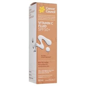 Cancer Council - Vitamin C Fluid Ultra Lightweight Sunscreen Lotion SPF 50+ 50ml