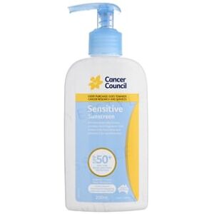 Cancer Council - Sensitive Sunscreen SPF 50+ 200ml - Pump