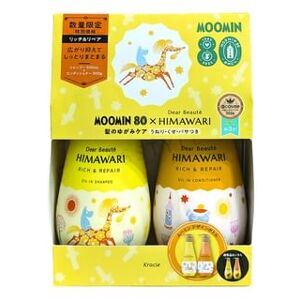 Kracie - Moomin 80 Dear Beaute Himawari Rich & Repair Shampoo & Conditioner Hair Set 1 set