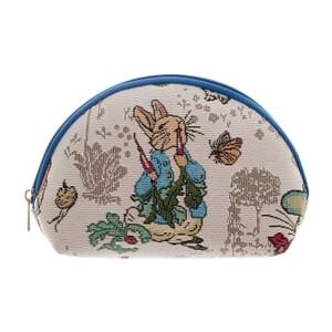 Beatrix Potter Peter Rabbit (TM) - Tapestry Zipper Cosmetic Pouch Blue & White