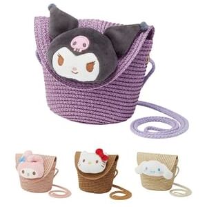 Sanrio Straw Woven Crossbody Flap Bag