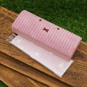 Miffy Corduroy Series Eyeglasses Case with Cleaning Cloth (Pink) W155×H60×D40mm