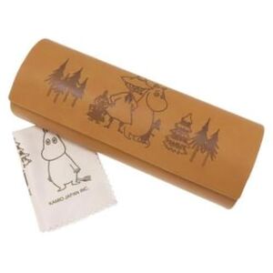 MOOMIN Eyeglasses Case with Cleaning Cloth (Brown) One Size