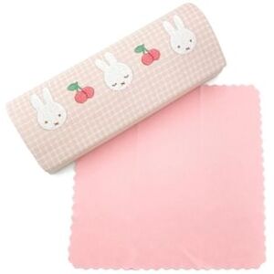 Miffy Check Series Eyeglasses Case with Cleaning Cloth (Pink) One Size