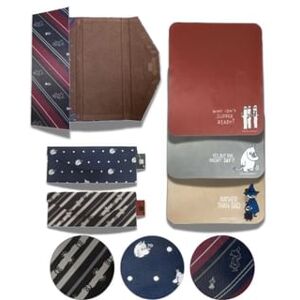 MOOMIN Jacquard Fabric Foldable Eyeglasses Case with Cleaning Cloth