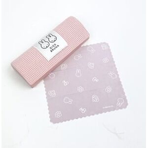Miffy Wappen Series Eyeglasses Case with Cleaning Cloth (Pink) One Size