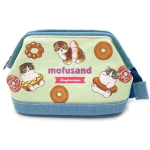 Sun-Star Stationery - mofusand Denim Makeup Pouch (Donut) 180×110×65mm