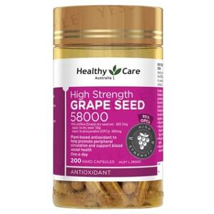 High Strength Grape Seed 58000 200 capsules