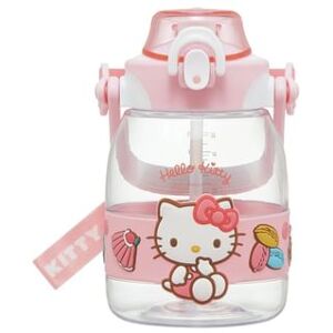 Hello Kitty Water Bottle 1.2L with Drinking Straw One Size