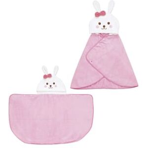 Mell-Chan Rabbit Quick Dry Hooded Bath Towel Poncho Approx. 650×1100mm