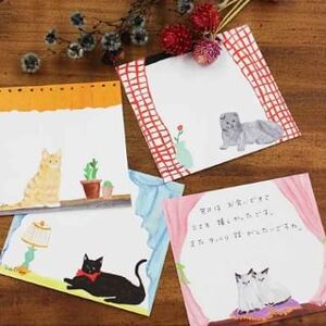 Cozyca Products Violet & Claire Memo Pad (CAT's view) (5 Pieces Set) One Size