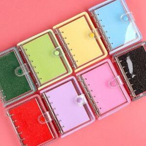 1098829410 ''Wanna This'' Series Glittered A7 Ring Binder Notebook - (S)